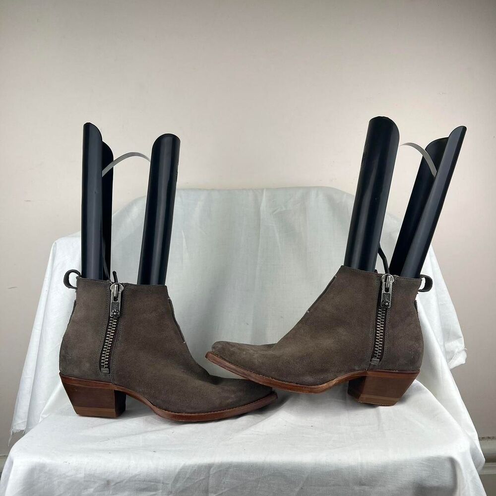 Frye Women's Sacha Suede Charcoal Booties Size 8